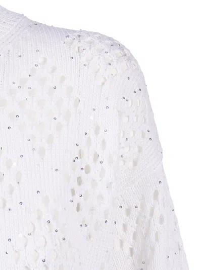Peserico Openwork Sweater In Multi