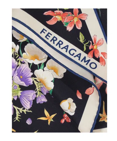 Ferragamo Spring Print Silk Bandeau In Multi