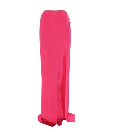 Balmain High-rise Trousers In Pink
