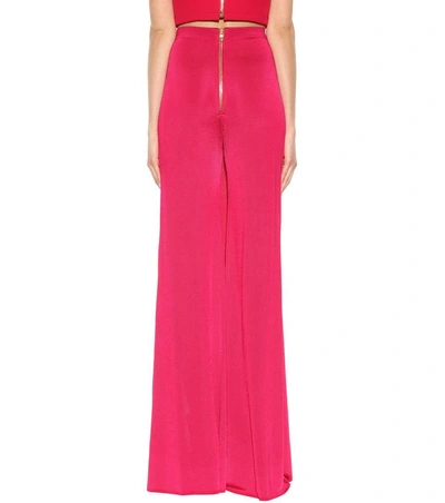 Shop Balmain High-rise Trousers In Pink