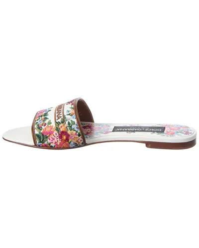 Dolce & Gabbana Elegant Open Toe Sandals With Tpu And Leather Outsole In Multi