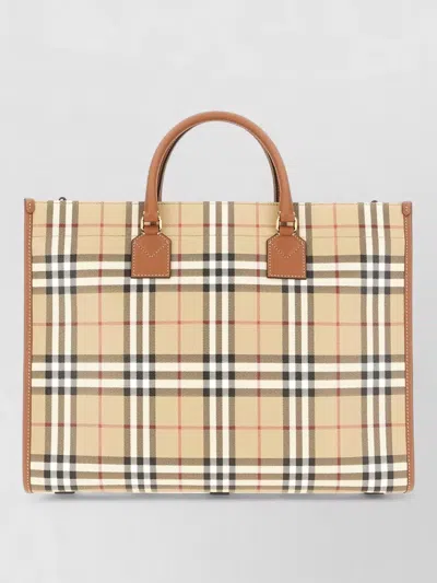 Burberry Women Printed Canvas Medium Freya Shopping Bag In Multi