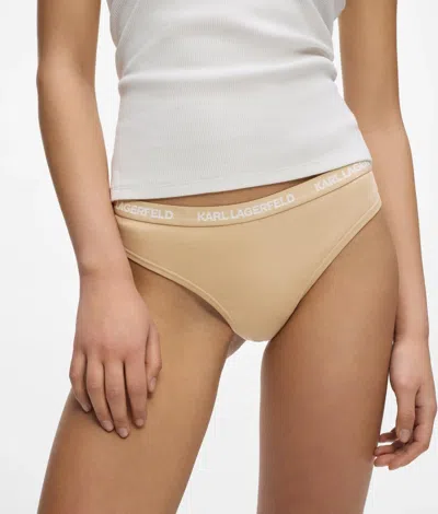 Karl Lagerfeld Logo Thong – 3 Pack In Multi