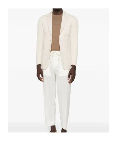 Canali Single-breasted Blazer In White