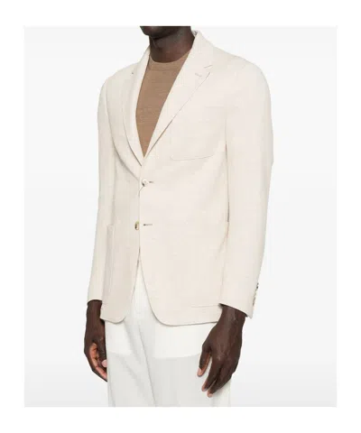 Canali Single-breasted Blazer In White