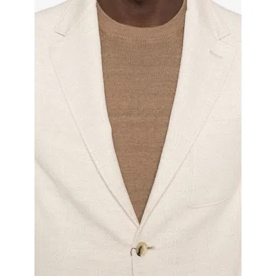 Canali Single-breasted Blazer In White