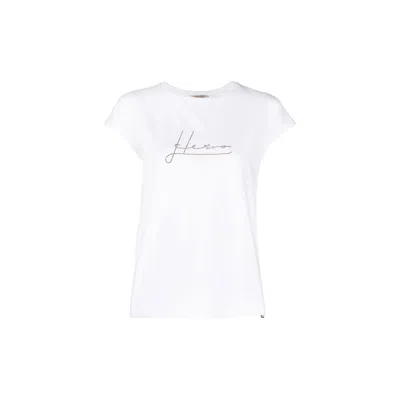 Herno Crystal-embellished Logo T-shirt In Multi
