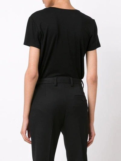 Shop Alix V-neck Short Sleeved Bodysuit - Black