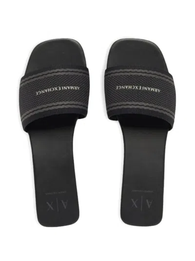Armani Exchange Logo-print Sandals In Multi