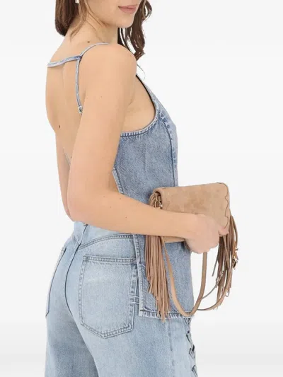 Armani Exchange Backless Flap-pocket Top In Blue