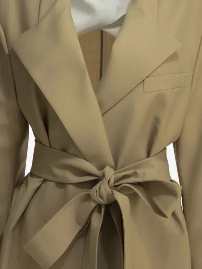 Sa Su Phi Belted Coat In Brown