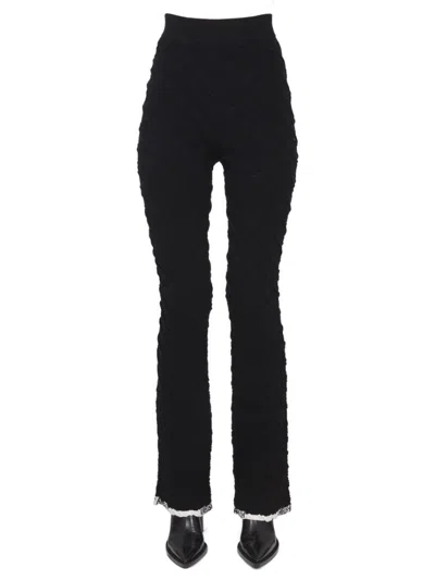Ambush Women Black Flared Wool Trousers, 26 Luxury Pants For Women Darveys In Black