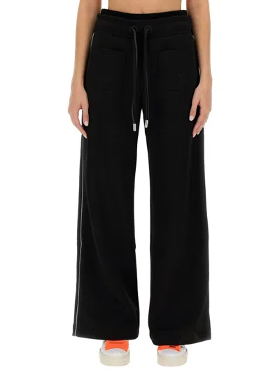 Off-white Drawstring Piping Trousers In Black