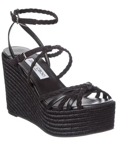 Jimmy Choo Sophisticated Woven Design Pumps With Adjustable Ankle Strap In Animal Print