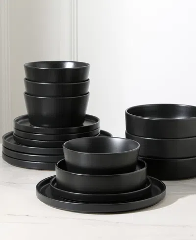 Stone Lain Celina 16-pc. Dinnerware Set, Service For 4 In Black