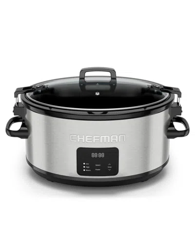Chefman 7-quart Programmable Slow Cooker In Silver