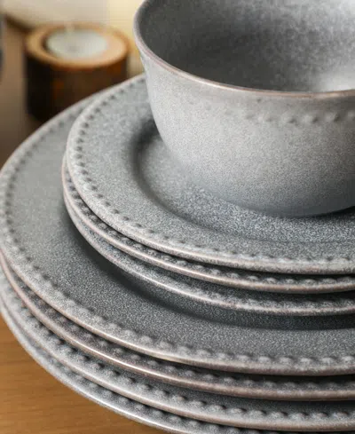 Stone Lain Comet 12-piece Dinnerware Set Stoneware In Gray
