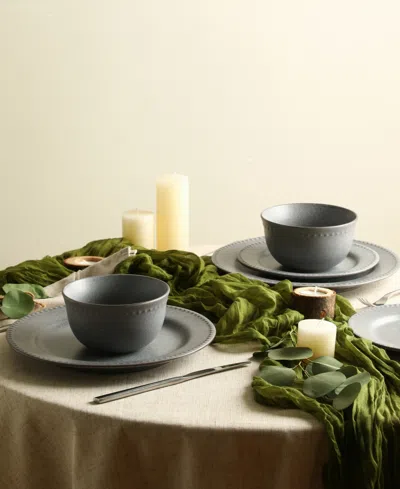 Stone Lain Comet 12-piece Dinnerware Set Stoneware In Gray