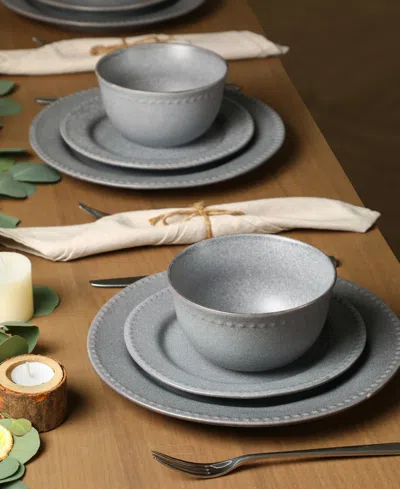 Stone Lain Comet 12-piece Dinnerware Set Stoneware In Gray