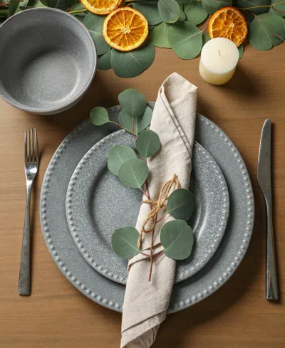 Stone Lain Comet 12-piece Dinnerware Set Stoneware In Gray