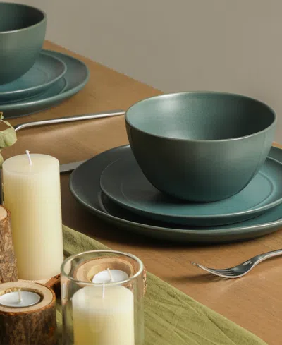 Stone Lain Infinity 12-piece Dinnerware Set Stoneware In Green