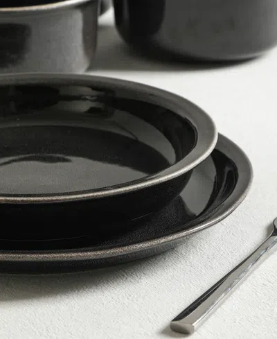 Stone Lain Slate 12-piece Dinnerware Set Stoneware In Black