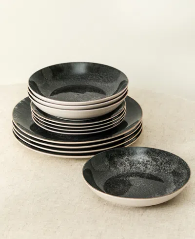 Christian Siriano Onyx 24-pc. Dinnerware Set, Service For 8 In Multi