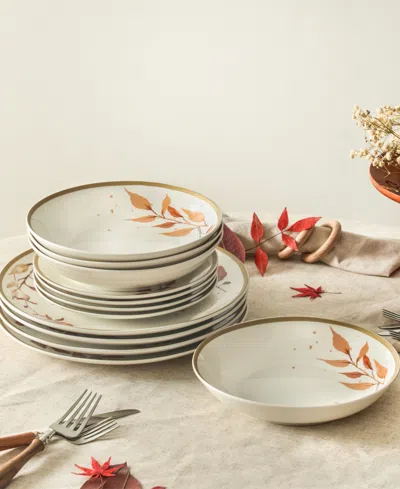 Stone Lain Maple 12-pc. Dinnerware Set, Service For 4 In White