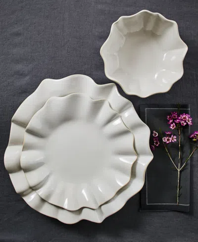 Marchesa Lotus Stoneware 12-pc. Dinnerware Set, Service For 4 In Neutral