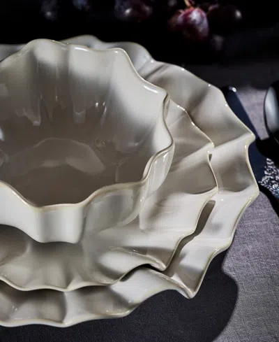 Marchesa Lotus Stoneware 12-pc. Dinnerware Set, Service For 4 In Neutral