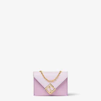 Fendi Ff Diamonds Card Case In Purple