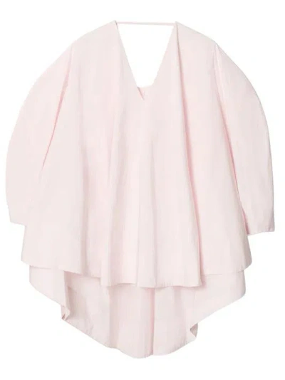 Jacquemus Paysan Oversized Cotton-blend Mini Dress In Pink