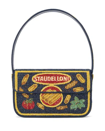 Staud Tommy Small Beaded Shoulder Bag In Multi