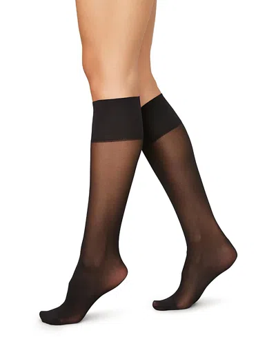 Swedish Stockings 2-pack Elin Premium Knee-highs In Black