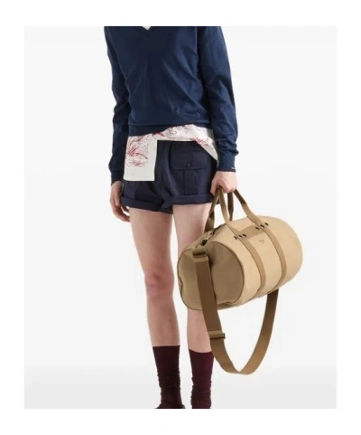 Prada Canvas Duffel Bag In Pattern