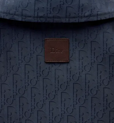 Dior Monogram Button-up Jacket In Blue