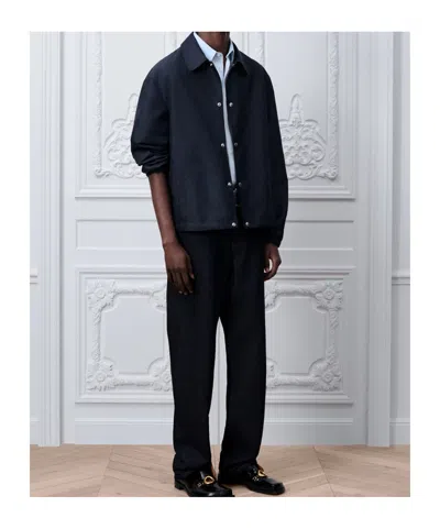 Dior Monogram Button-up Jacket In Blue