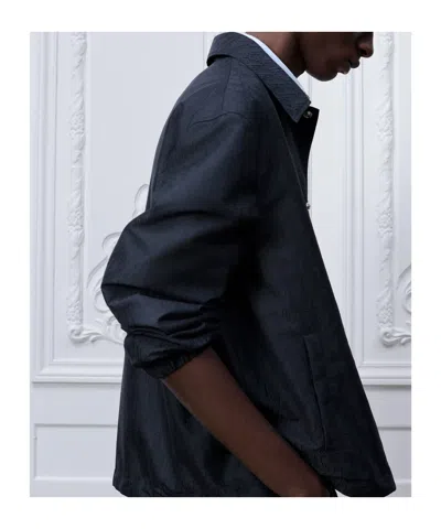 Dior Monogram Button-up Jacket In Blue