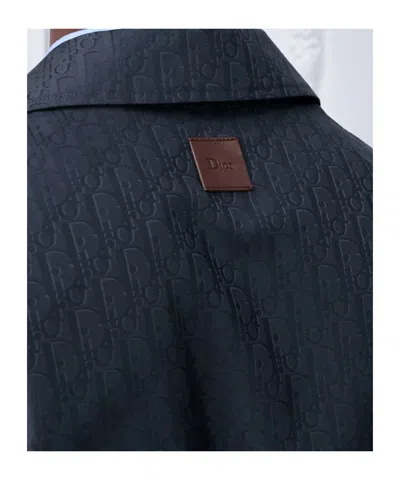 Dior Monogram Button-up Jacket In Blue