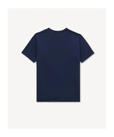 Kenzo Tulip Embroidered Cotton T-shirt In Blue