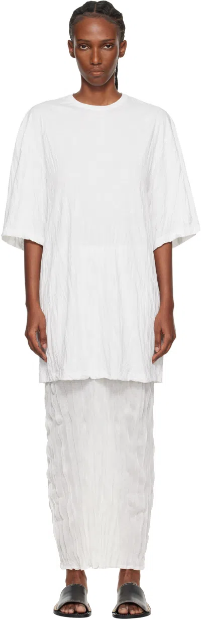 Totême Off-white Relaxed Tee Minidress In White