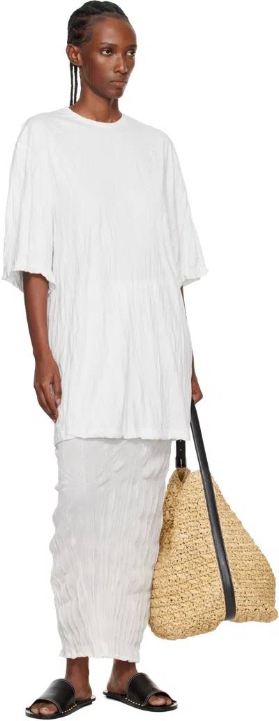Totême Off-white Relaxed Tee Minidress In White