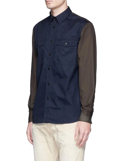 Shop Rag & Bone 'jack' Colourblock Cotton Shirt