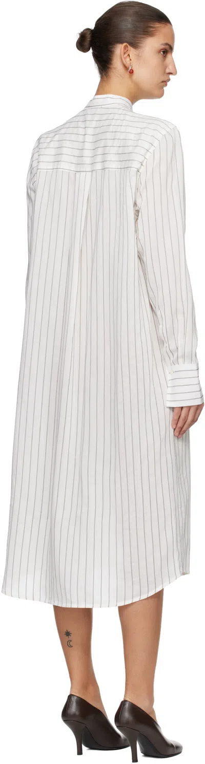 Totême Cotton Silk Summer Tunic Dress In White