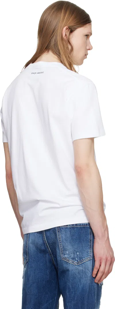Dsquared2 Slogan Print T-shirt In White