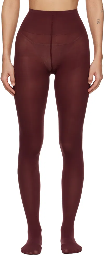 Swedish Stockings Olivia Premium Tights In Burgundy