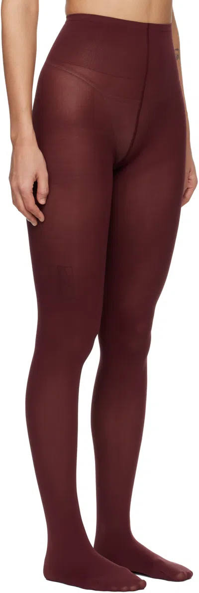 Swedish Stockings Olivia Premium Tights In Burgundy