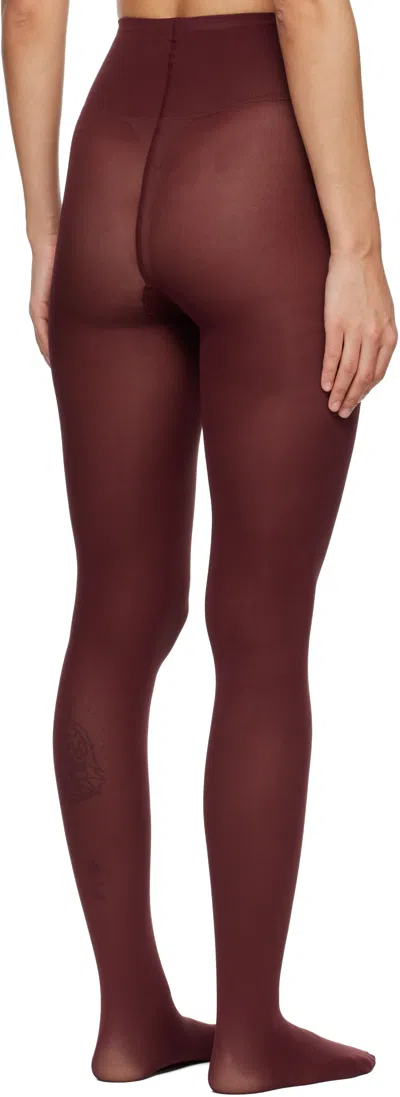 Swedish Stockings Olivia Premium Tights In Burgundy