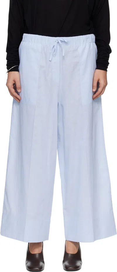 Totême Womens Sky Logo-embroidered Wide-leg Cotton And Linen Trousers In Animal Print