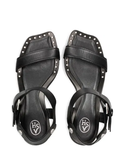 Ash Stud-embellished Leather Sandals In Black